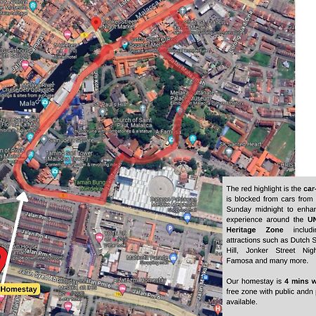 "Cloth Art Homestay" 4 Min Walk To Car Free Zone By Shine Stay Malacca Esterno foto